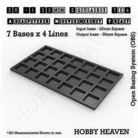 Square and Rectangle Movement Trays Adapters for Tabletop Games