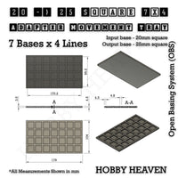Square and Rectangle Movement Trays Adapters for Tabletop Games
