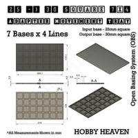 Square and Rectangle Movement Trays Adapters for Tabletop Games