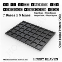 Square and Rectangle Movement Trays Adapters for Tabletop Games
