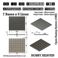 Square and Rectangle Movement Trays Adapters for Tabletop Games