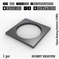 Round to Square Bases Shape and Size Converters 3d Print Full Range