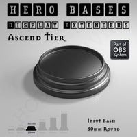 Hero Bases Display Extenders | Round and Ovals | Convert Gaming Bases to Display Bases & Plinths