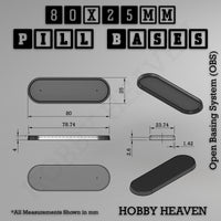 Pill Bases Range - 3d Print Full Range Tabletop Games