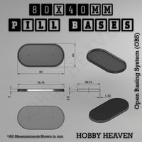 Pill Bases Range - 3d Print Full Range Tabletop Games