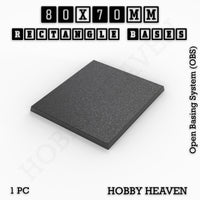 Rectangle Bases Range Sizes - 75x30mm to 125x40mm Medium Sizes 3d Print Full Range Tabletop Games