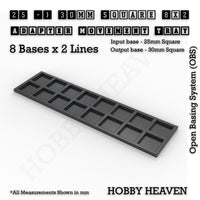 Square and Rectangle Movement Trays Adapters for Tabletop Games