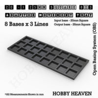 Square and Rectangle Movement Trays Adapters for Tabletop Games