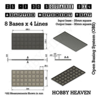 Square and Rectangle Movement Trays Adapters for Tabletop Games