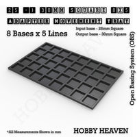 Square and Rectangle Movement Trays Adapters for Tabletop Games