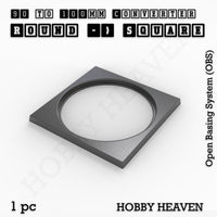Round to Square Bases Shape and Size Converters 3d Print Full Range