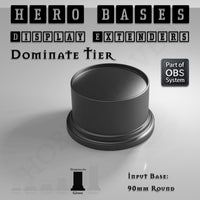 Hero Bases Display Extenders | Round and Ovals | Convert Gaming Bases to Display Bases & Plinths