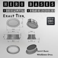 Hero Bases Display Extenders | Round and Ovals | Convert Gaming Bases to Display Bases & Plinths
