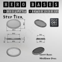 Hero Bases Display Extenders | Round and Ovals | Convert Gaming Bases to Display Bases & Plinths