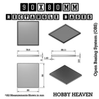 Rectangle Bases Range Sizes - 75x30mm to 125x40mm Medium Sizes 3d Print Full Range Tabletop Games