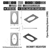 Wargaming Oval to Rectangle Base Converters – Tabletop Games | 3D Printed Tabletop Accessories