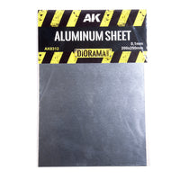 AK Interactive AK8312 Aluminium Sheet 0.1mm (200×250mm) – Modelling Metal Sheet for Dioramas & Scale Models