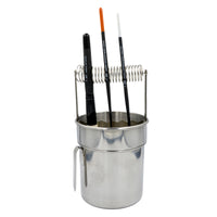 AK Interactive stainless steel paint brush cleaner two-part pot assembled