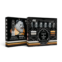 AK Interactive Black & White Acrylic Paint Set – 6x20ml Tubes | AKAD101