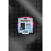 AK Interactive Magnetic Sheets for Miniatures – Self-Adhesive Wargaming Base Magnets (0.9mm)