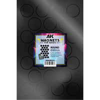 AK Interactive Magnetic Sheets for Miniatures – Self-Adhesive Wargaming Base Magnets (0.9mm)