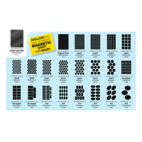 AK Interactive Magnetic Sheets for Miniatures – Self-Adhesive Wargaming Base Magnets (0.9mm)