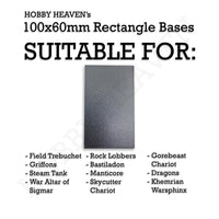 100x60mm Rectangular Plain Plastic Bases