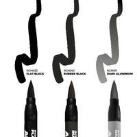 AK Interactive Real Colors Markers Set of 3 - Tools Set RCM101 showing Gun Metal, Wood Base, and Brown markers for modeling