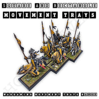 Square & Rectangle Movement Trays for Miniature Tabletop Games | Compatible with Popular Wargames | Full Range UK