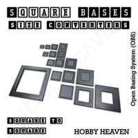Square to Square Bases Size Converters 3d Print Full Range