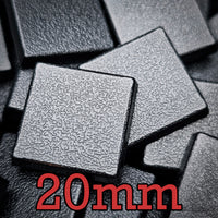 20mm Square Plain Plastic Bases for Wargaming Miniatures