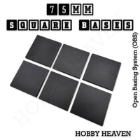 75mm Square Textured Bases 3d Printed