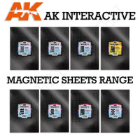 AK Interactive Magnetic Sheets for Miniatures – Self-Adhesive Wargaming Base Magnets (0.9mm)