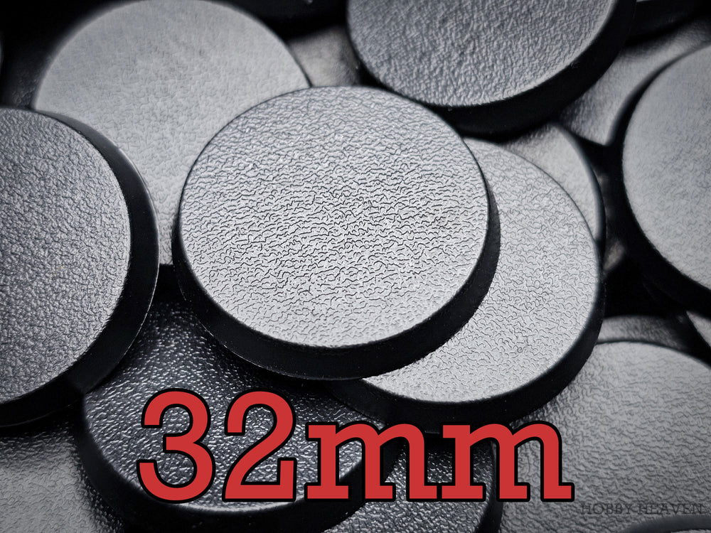 32mm Round Plain Plastic Bases