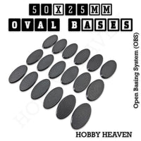 50x25mm Oval Textured Bases 3d Printed