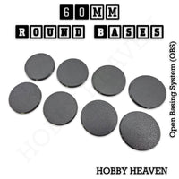 'True' 60mm Round Textured Bases 3d Printed