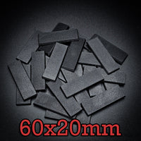 60x20mm Rectangle Plain Plastic Bases 3d Print