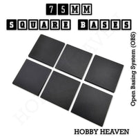 75mm Square Textured Bases 3d Printed