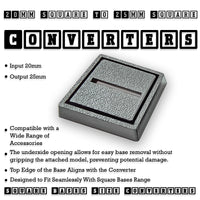 20mm to 25mm Square Base Converter for Wargaming Miniatures | Hobby Heaven