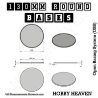 130mm Round Plain Plastic Bases