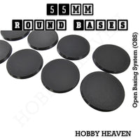 55mm Round Textured Bases 3d Printed Infinty Compatible