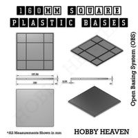 160mm Square Plastic Wargaming Base – 3D Printed Bases for Tabletop Miniatures