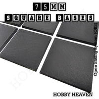 75mm Square Textured Bases 3d Printed
