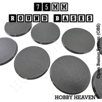 75mm Round Textured Bases 3d Printed