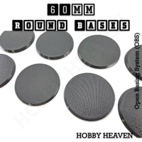 'True' 60mm Round Textured Bases 3d Printed