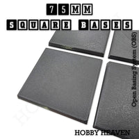 75mm Square Textured Bases 3d Printed