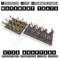 Square and Rectangle Movement Trays Adapters for Tabletop Games