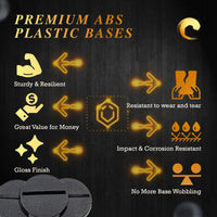 25mm Round Slotted Bases for Wargaming Miniatures | Durable Plastic | Compatible with Popular Tabletop Games