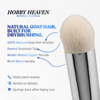 Hobby Heaven 6-Piece Dry Brush Set – XS to XXL Miniature Painting Brushes
