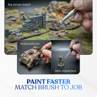 Hobby Heaven Dry Brushes – Model & Miniature Painting Brushes (Size XS–XXL)